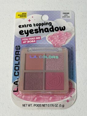 L.A. Colors Extra Topping Eyeshadow Pink Pearl Pop Boba Palette New